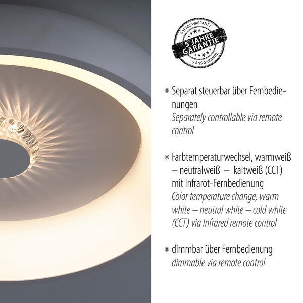 LED-Deckenleuchte Vertigo Typ B - Eisen - 1-flammig - Silber