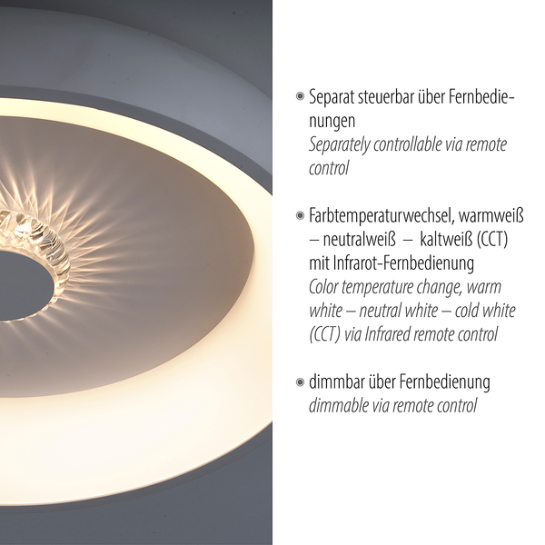 LED-Deckenleuchte Vertigo Typ B - Eisen - 1-flammig - Silber