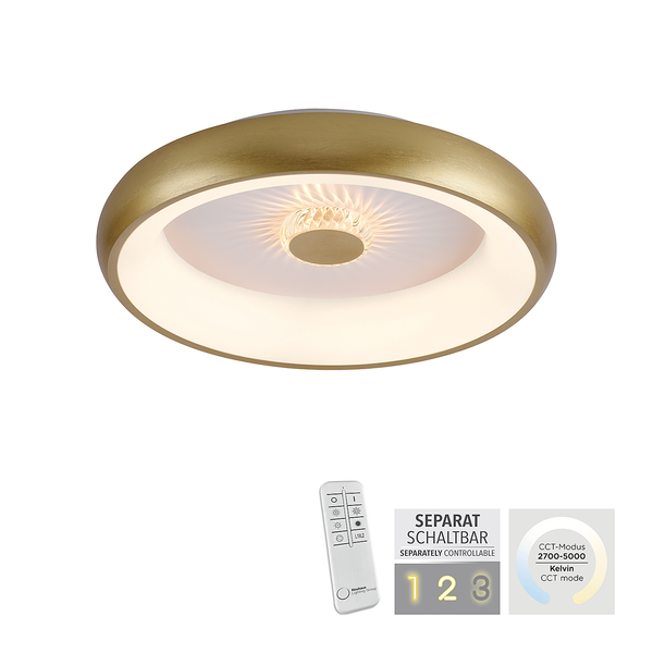 LED-Deckenleuchte Vertigo Typ B - Aluminium / Eisen - 1-flammig - Messing