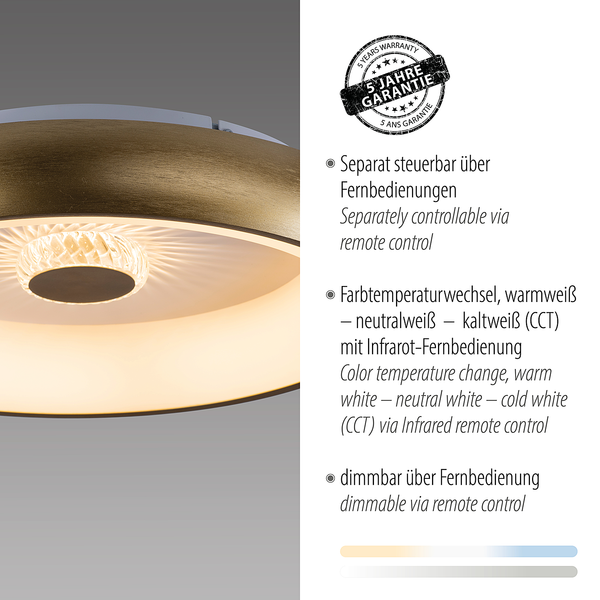 LED-Deckenleuchte Vertigo Typ B - Aluminium / Eisen - 1-flammig - Messing