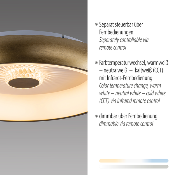 LED-Deckenleuchte Vertigo Typ B - Aluminium / Eisen - 1-flammig - Messing