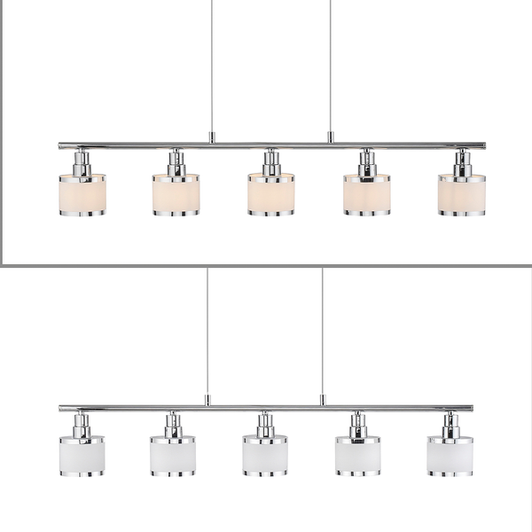 Pendelleuchte Accor - Polyester PVC / Eisen - 5-flammig