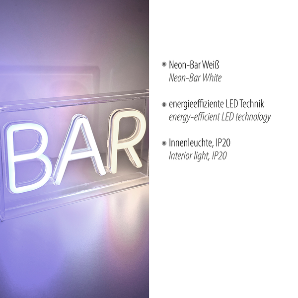 LED-Wandleuchte Neon-Bar - Polyester PVC - 1-flammig