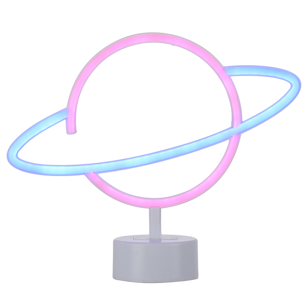 LED-Kinderzimmerleuchte Neon-Saturn - Polyester PVC - 1-flammig