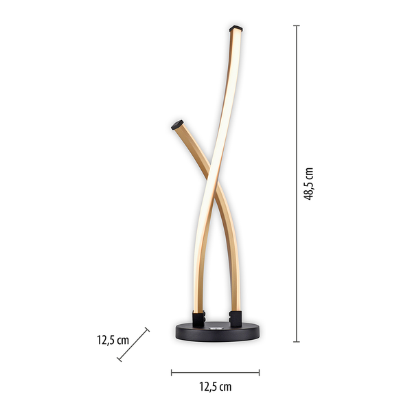 LED-Tischleuchte Polina - Polycarbonat / Aluminium - 1-flammig