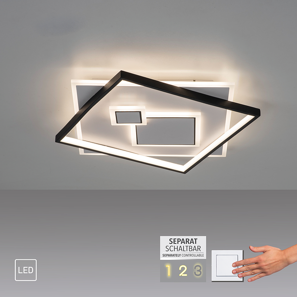LED-Deckenleuchte Mailak Typ A - Aluminium / Eisen - 2-flammig