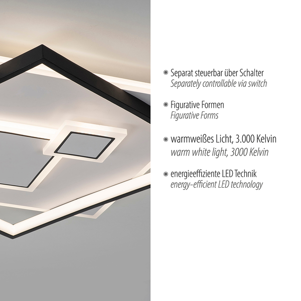 LED-Deckenleuchte Mailak Typ A - Aluminium / Eisen - 2-flammig