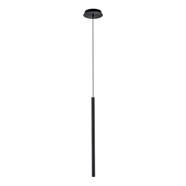 LED-Pendelleuchte Flute Typ A - Aluminium / Eisen - 1-flammig - Schwarz