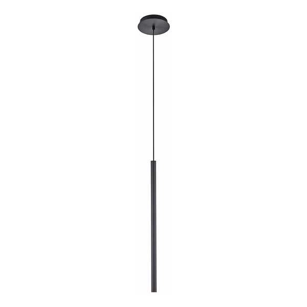 LED-Pendelleuchte Flute Typ A - Aluminium / Eisen - 1-flammig - Schwarz