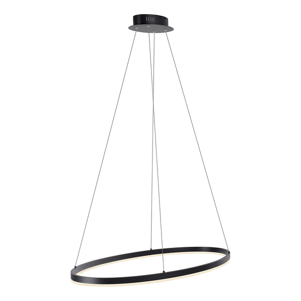 LED-Pendelleuchte Titus - Kunststoff / Aluminium - 1-flammig - Breite: 80 cm