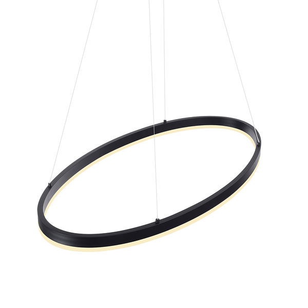 LED-Pendelleuchte Titus - Kunststoff / Aluminium - 1-flammig - Breite: 80 cm