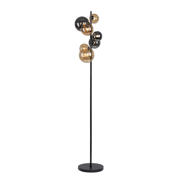 LED-Stehleuchte Popsicle - Rauchglas / Eisen - 7-flammig