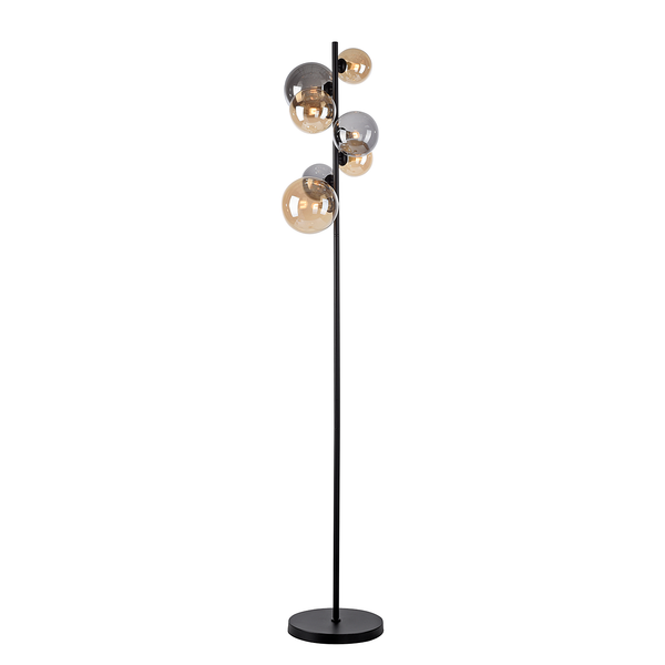 LED-Stehleuchte Popsicle - Rauchglas / Eisen - 7-flammig