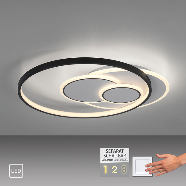 LED-Deckenleuchte Mailak Typ C - Aluminium / Eisen - 2-flammig