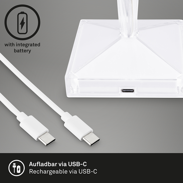 LED-Tischleuchte Kullo - Kunststoff - Transparent / Mehrfarbig