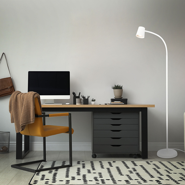 Stehleuchte Cotosi - Aluminium - Weiß