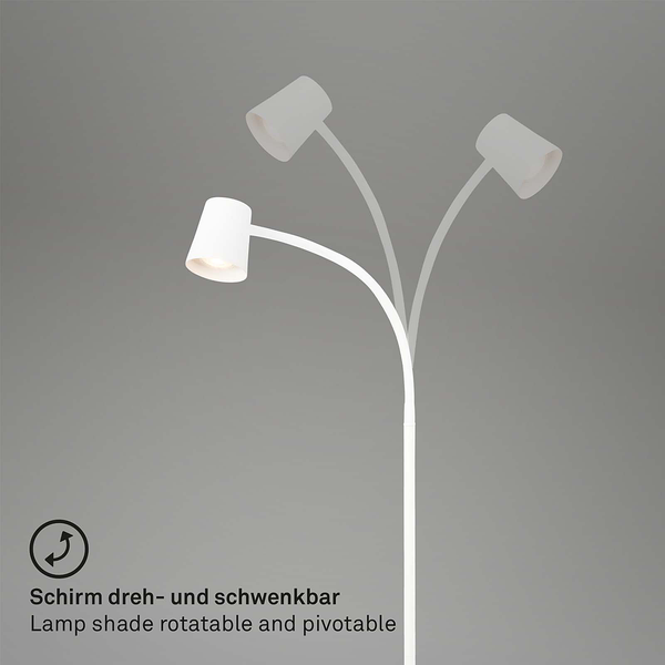 Stehleuchte Cotosi - Aluminium - Weiß