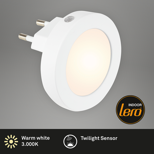 LED-Nachtlicht Lecori - Kunststoff - Weiß