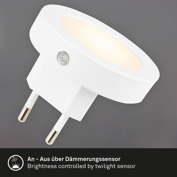 LED-Nachtlicht Lecori - Kunststoff - Weiß