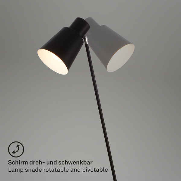 Stehleuchte Palcoma - Aluminium - Schwarz