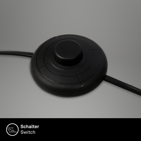 Stehleuchte Palcoma - Aluminium - Schwarz