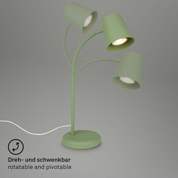 Tischleuchte Sallani - Aluminium - Grün