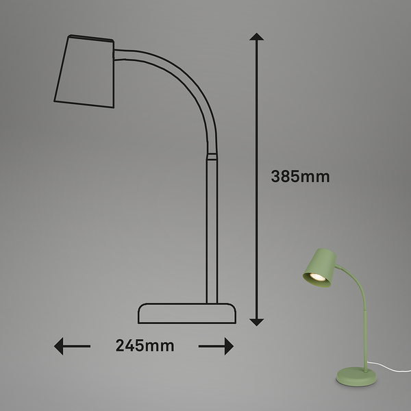 Tischleuchte Sallani - Aluminium - Grün