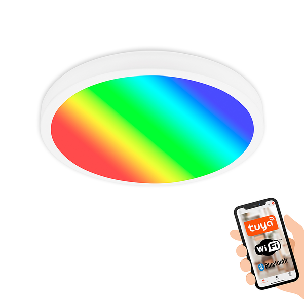 LED-Deckenleuchte Mauris - Kunststoff - Weiß