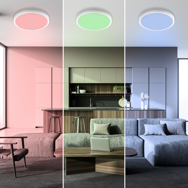 LED-Deckenleuchte Mauris - Kunststoff - Weiß