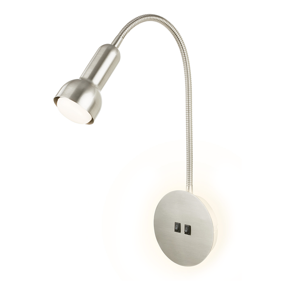 LED-Wandleuchte Veta - Kunststoff - Silber
