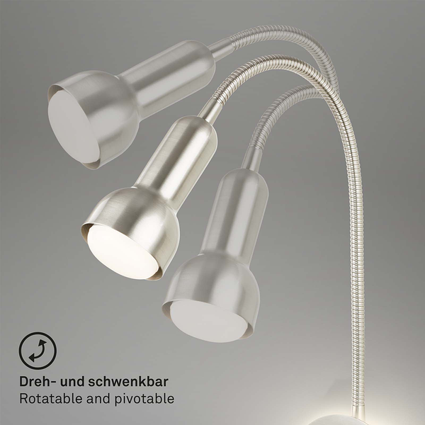 LED-Wandleuchte Veta - Kunststoff - Silber