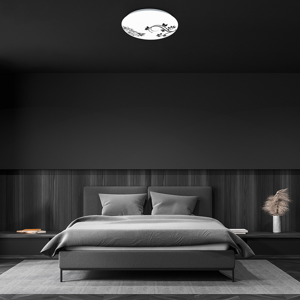 LED-Deckenleuchte Tipica - Kunststoff - Weiß / Schwarz