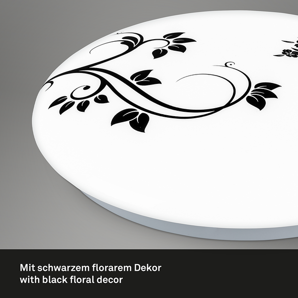 LED-Deckenleuchte Tipica - Kunststoff - Weiß / Schwarz
