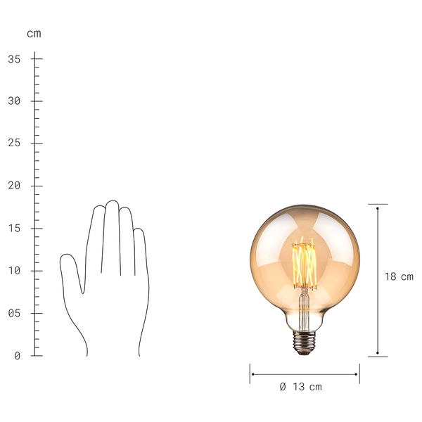 LED-Glühbirne BRIGHT LIGHT - Glas - Transparent
