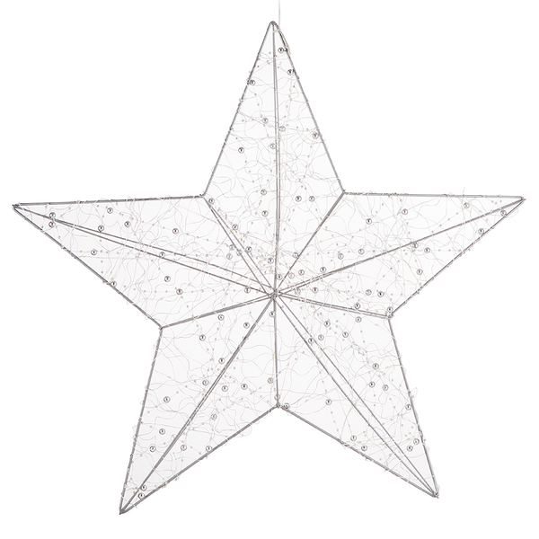 LED 3D-Stern SHINING STAR - Kupfer / Polyester - Silber