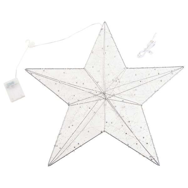 LED 3D-Stern SHINING STAR - Kupfer / Polyester - Silber