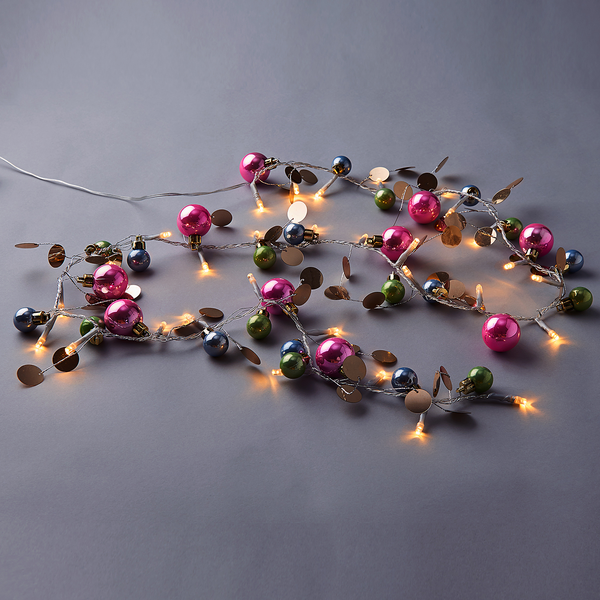 LED-Lichterkette JOLLY LIGHTS - Kupfer / Polyester - Mehrfarbig
