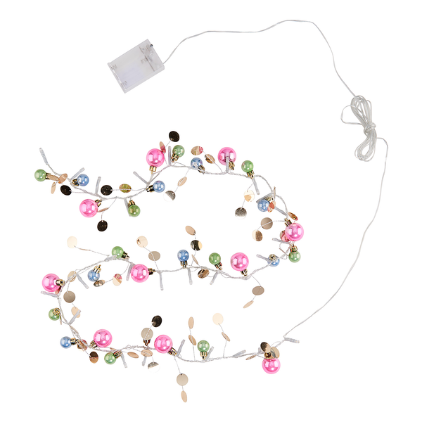 LED-Lichterkette JOLLY LIGHTS - Kupfer / Polyester - Mehrfarbig