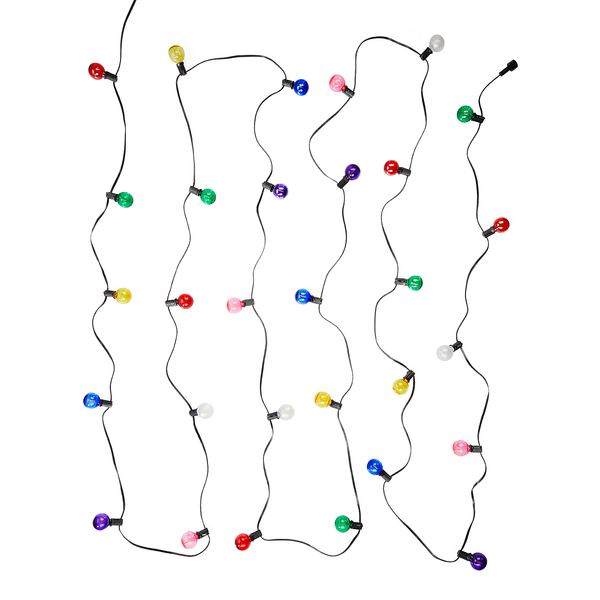 LED-Lichterkette RAINBOW BULBS - Polyester / Polystyren - Mehrfarbig