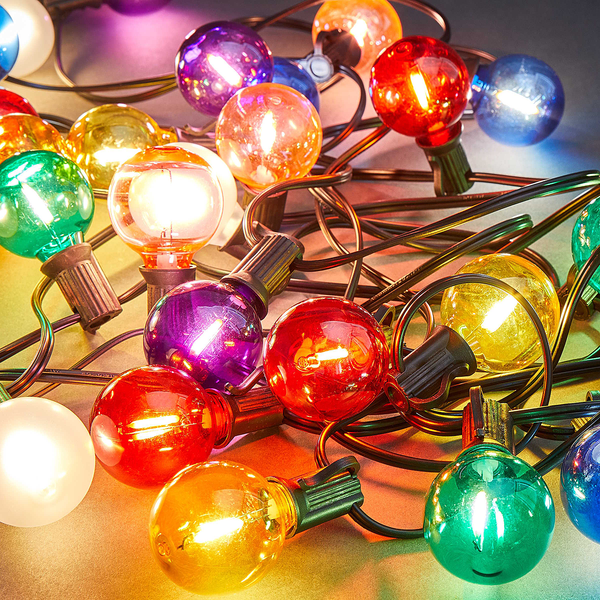 LED-Lichterkette RAINBOW BULBS - Polyester / Polystyren - Mehrfarbig