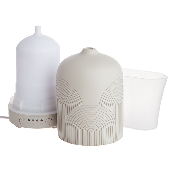 Aroma Diffuser CLOUD NINE - Aluminium / Polyester / Keramik - Grau