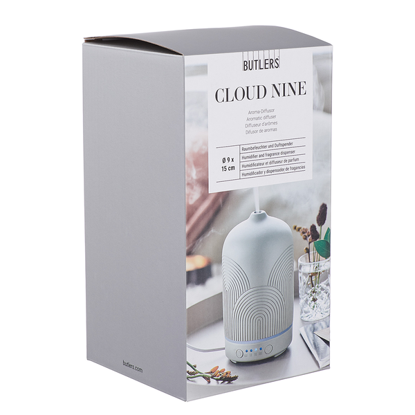 Aroma Diffuser CLOUD NINE - Aluminium / Polyester / Keramik - Grau