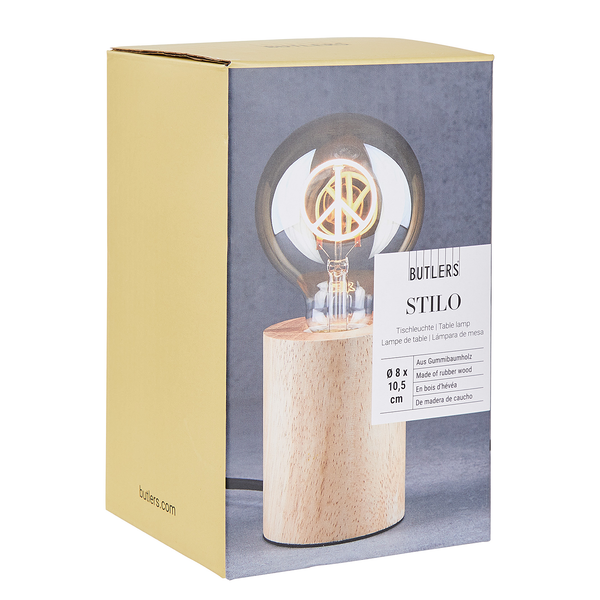 Tischleuchte STILO - Gummibaum - Beige