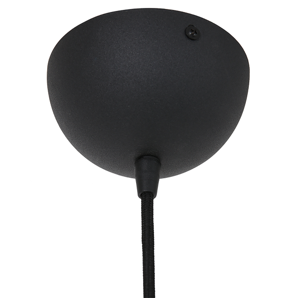 Pendelleuchte Lotus 1-flammig - Aluminium - Schwarz - Durchmesser: 25 cm