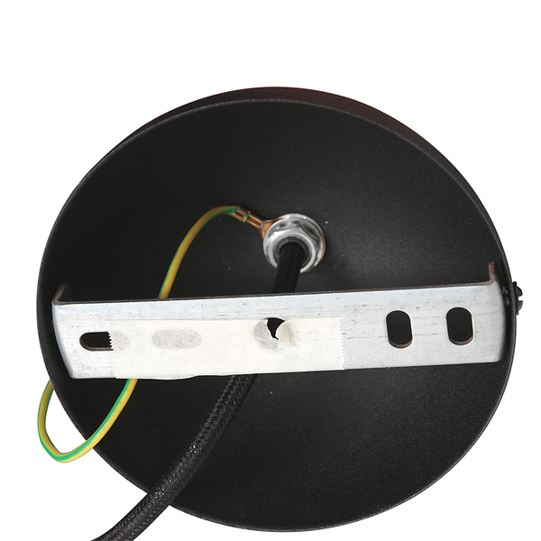 Pendelleuchte Lotus 1-flammig - Aluminium - Schwarz - Durchmesser: 25 cm