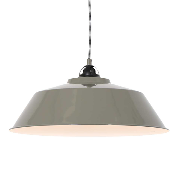 Pendelleuchte Nova - Aluminium - 1-flammig - Grau / Grün