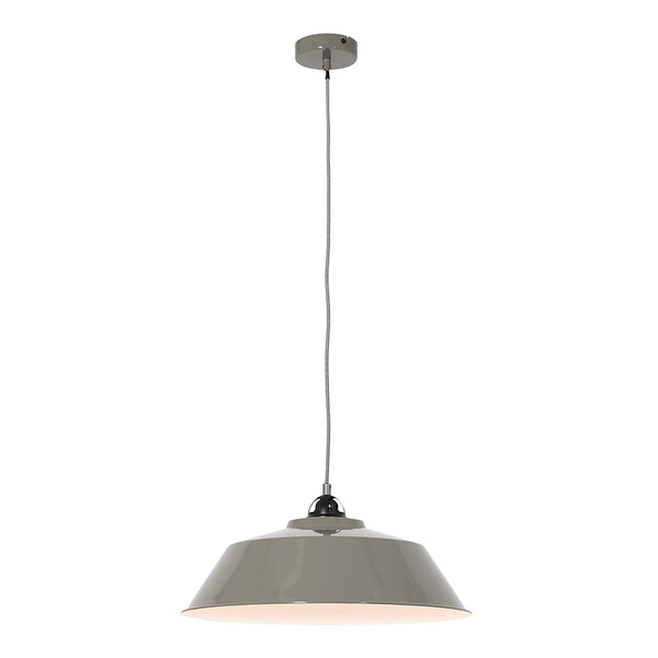 Pendelleuchte Nova - Aluminium - 1-flammig - Grau / Grün
