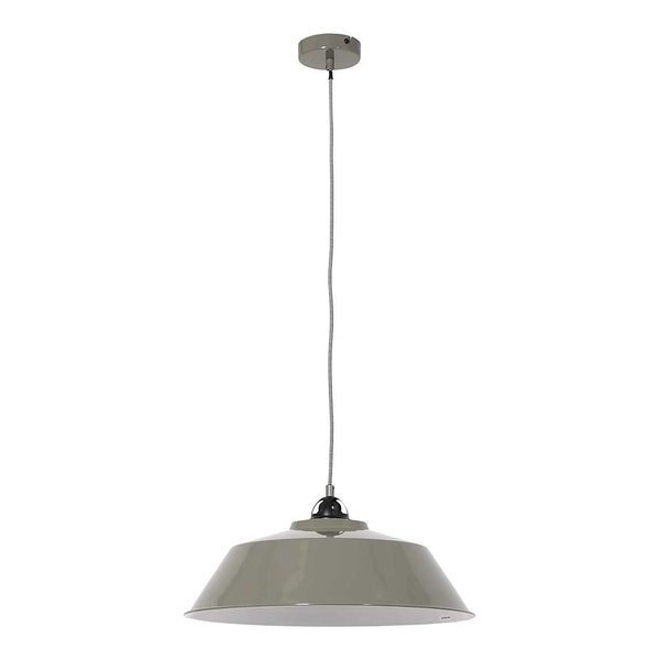 Pendelleuchte Nova - Aluminium - 1-flammig - Grau / Grün