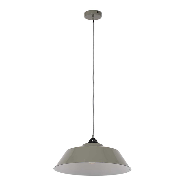 Pendelleuchte Nova - Aluminium - 1-flammig - Grau / Grün