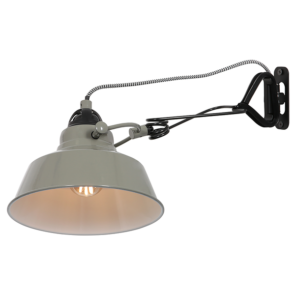 Wandleuchte Nova - Aluminium - 1-flammig - Grau / Grün